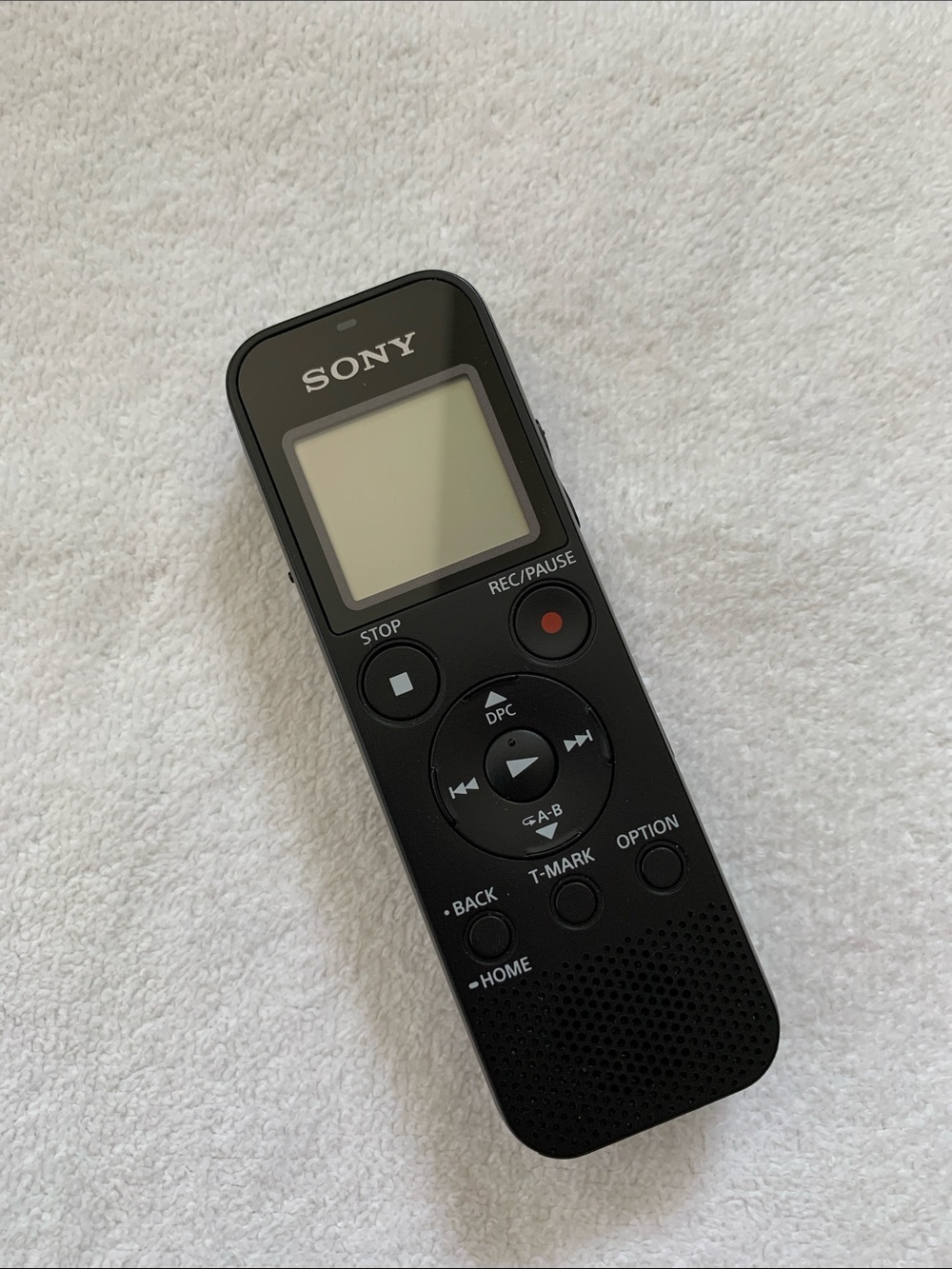 Sony Black Portable Digital Voice Recorder with LCD Display